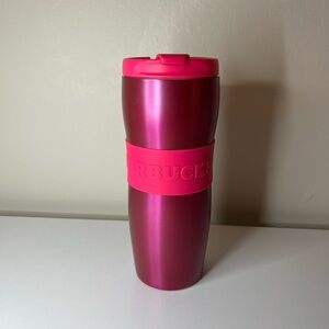 ❌SOLD❌ Starbucks 2022 Summer Dragonfruit Pink Stainless Hot Tumbler 12oz.